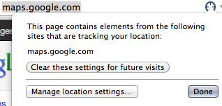 Chrome Location Icon